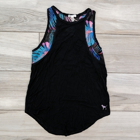 PINK Victoria's Secret Sheer Multicolor Tank Top - Picture 1 of 5